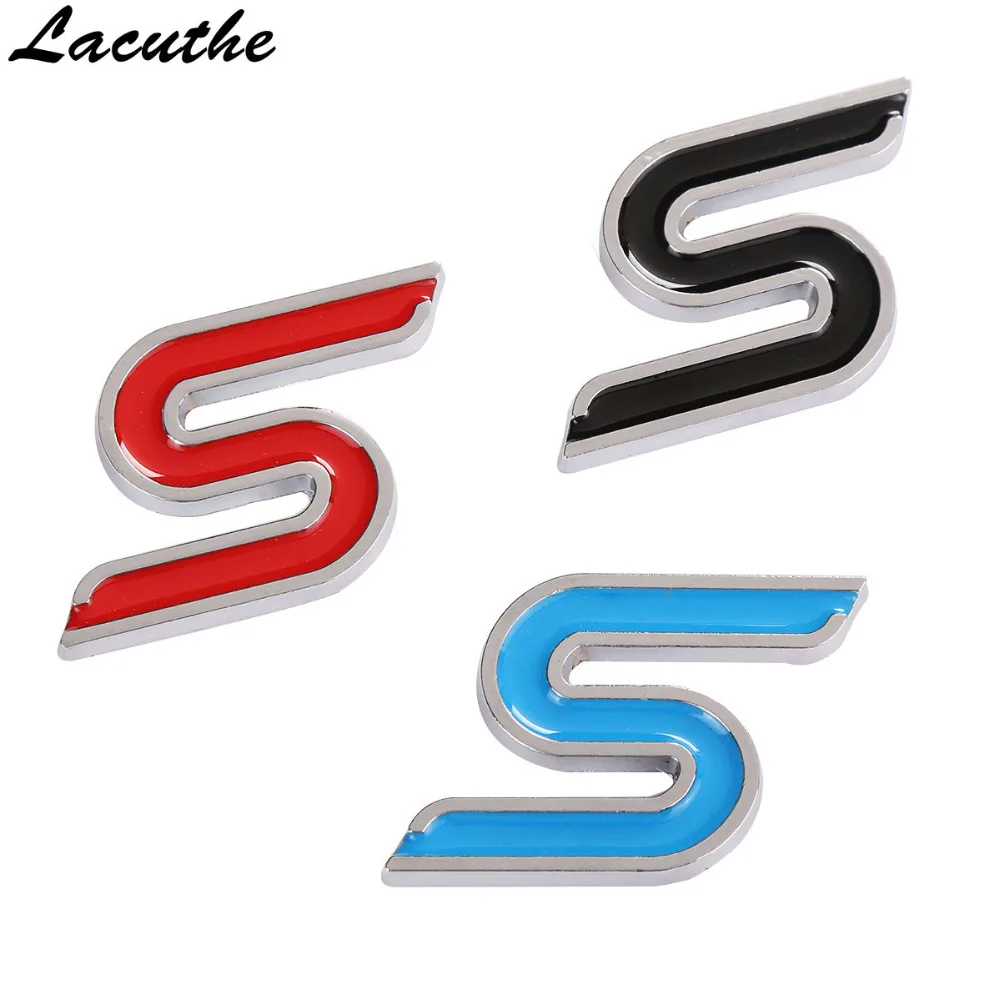S хром металлический автомобильный Стайлинг эмблема значок задний багажник