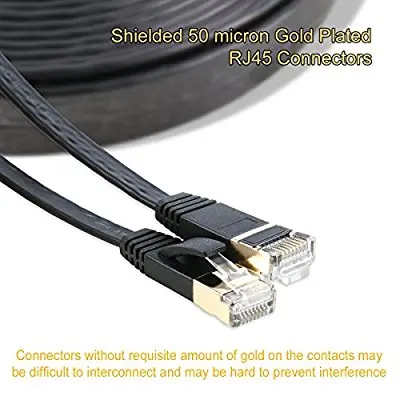 2 м 6 футов Cat7 Ethernet плоский Соединительный сетевой кабель экранированный (STP) с