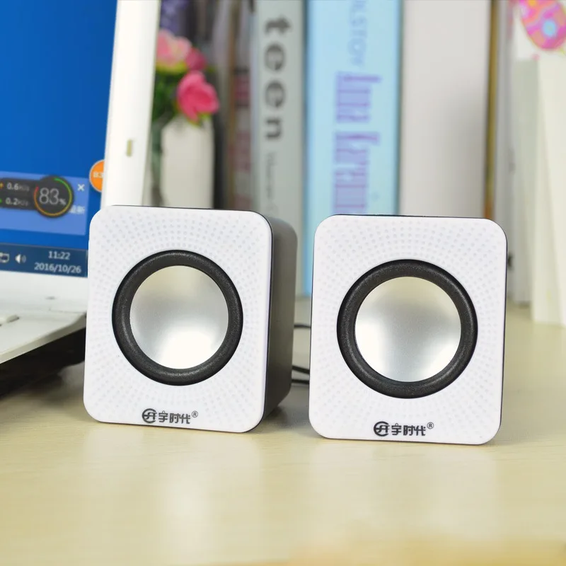 Itek мини Портативный проводной USB компьютера Динамик стерео сабвуфер двойной