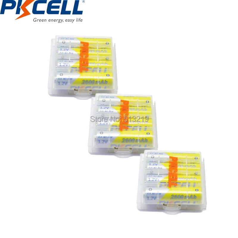 12 шт. аккумуляторные NIMH батарейки PKCELL 1 2 в 2300-2600 мАч 3 | Электроника