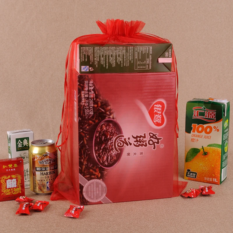 100 шт./лот 7x9 см маленькие синие сумки из органзы ювелирные изделия тюля мешочки