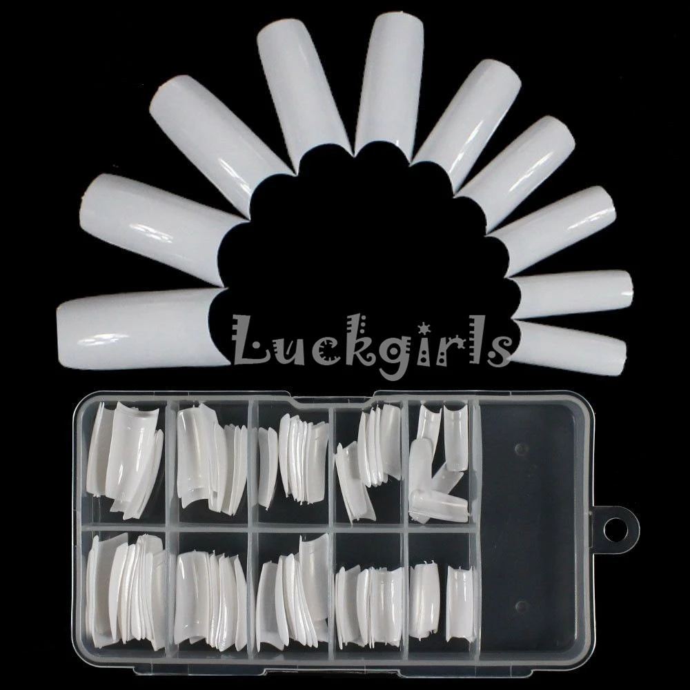 100 шт. прозрачный DIY коробке накладные набор акриловых Французский УФ гель для