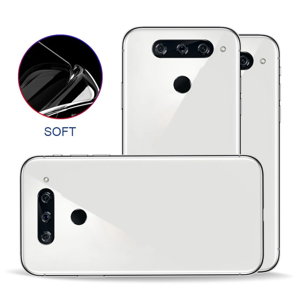 Роскошный ударопрочный Прозрачный чехол для телефона LG V40 чехлы из ТПУ