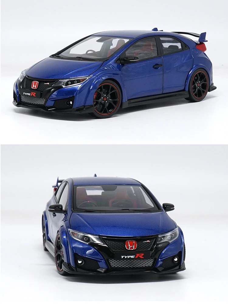 Новинка 1/18 Honda Ebbro Civic Type R литой Сплав модель автомобиля игрушки для детей