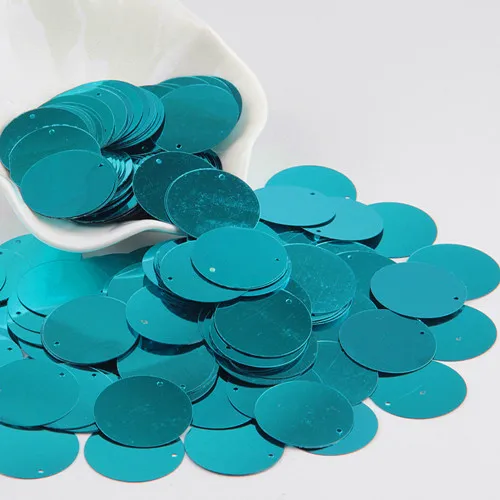 30mm FR LTblue Пайетки синие 3 мм 50 мм плоские круглые чашки свободные ПВХ блестки DIY ремесла для шитья одежды аксессуары Lentejuelas Manualidades 20 г - Цвет: 30mm FR LTblue