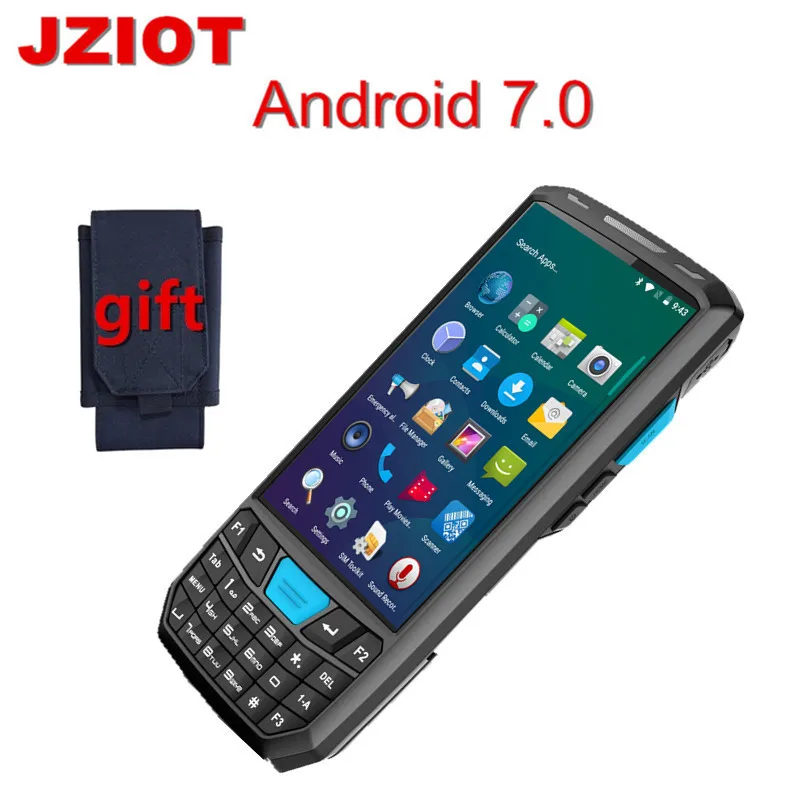 JZIOT V80 HF RFID nfc считыватель 4 5 дюймов беспроводной android КПК qr код сканер с