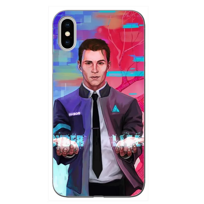 Детройт стать человеком Android RK800 Коннор Кара Мягкий ТПУ чехол для телефона iPhone X10 XS