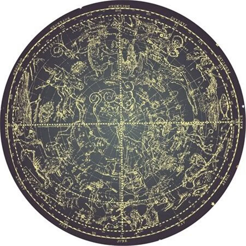 Круглый ковер Созвездие Astrolabe печатные мягкие ковры для гостиной Противоскользящий ковер стул напольный коврик для домашнего декора детская комната