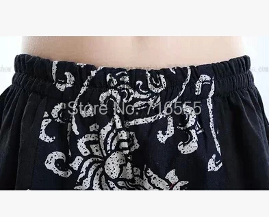 free shipping autumn spring linen cotton national trend casual women pants elastic waist plus size female trousers yluo0406 | Женская