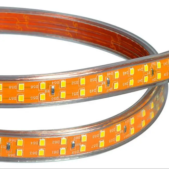 156led/m SMD 2835 Светодиодная лента 220В 230В 240В двухрядная для украшения дома и сада|light