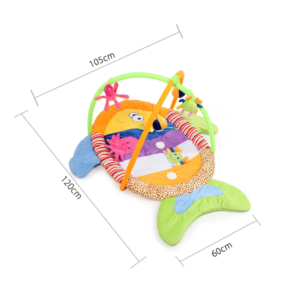 Baby Soft Play Mat Colorful Fish Gym Blanket with Frame Floor Rug for Children Kids Infant | Игрушки и хобби