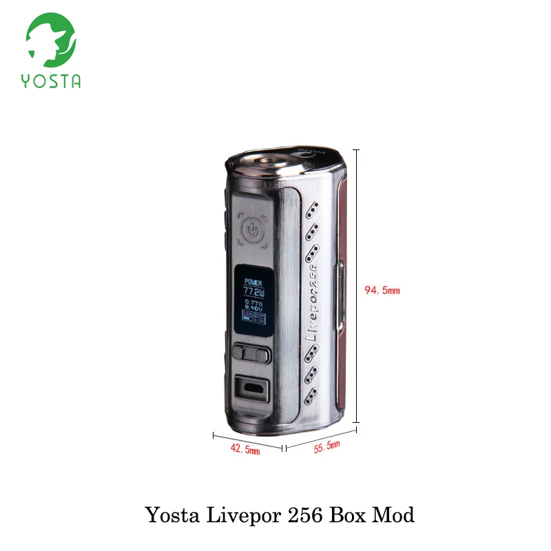 Электронная сигарета 256 Вт yosta livepor TC коробка мод питание от тройной 18650 батареи