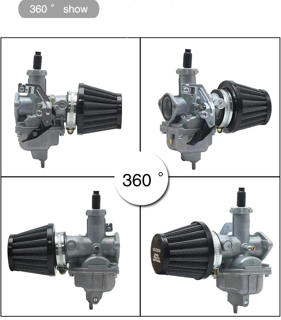 ZSDTRP PZ26/PZ27/PZ30 карбюратор 38 мм/45 мм воздушный фильтр для Keihin 125-250cc двигателя Dirt bike Pit Bike 26 мм 27 мм 30 мм Carb
