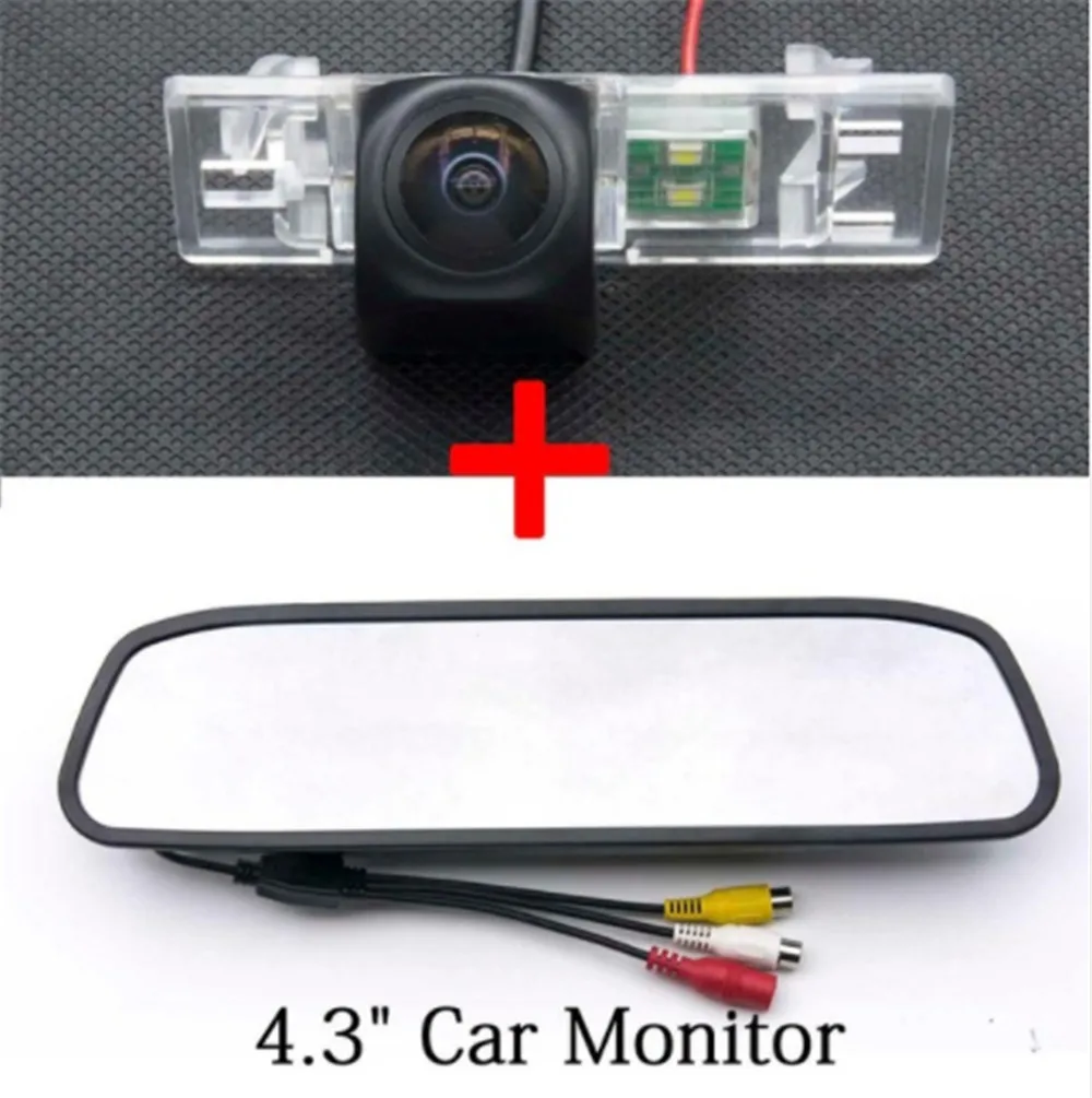 camera with Monitor Starlight рыбий глаз 1080P MCCD автомобильная парковочная камера заднего вида для peugeot 307 308 408 508 Nissan Sunny X-Trail Pathfinder Geely MK - Название цвета: camera with Monitor