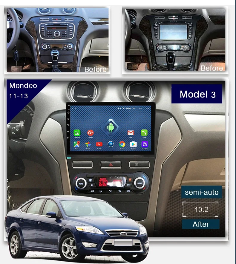 4G Lte все Netcom 10,1 дюймов полный экран автомобильное аудио-радио системный проигрыватель Android 8,0 для Ford MONDEO 2007-2013 gps навигация