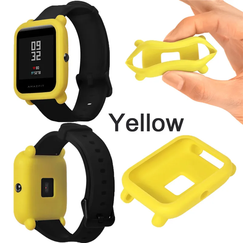 3в1 Для Xiao mi Hua mi Amazfit Bit ремешок BIP PACE Lite Молодежные умные часы mi Fit braceket+ силиконовые полосы+ мягкий чехол+ 2 пленки для экрана