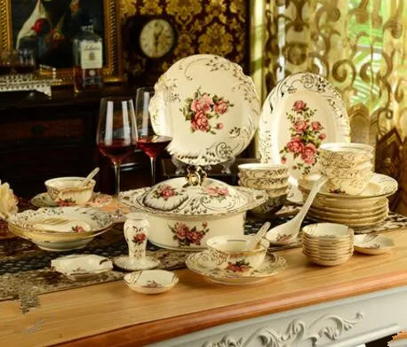 Бесплатная доставка европейская керамическая посуда чаша костюм Китай Пномпеня