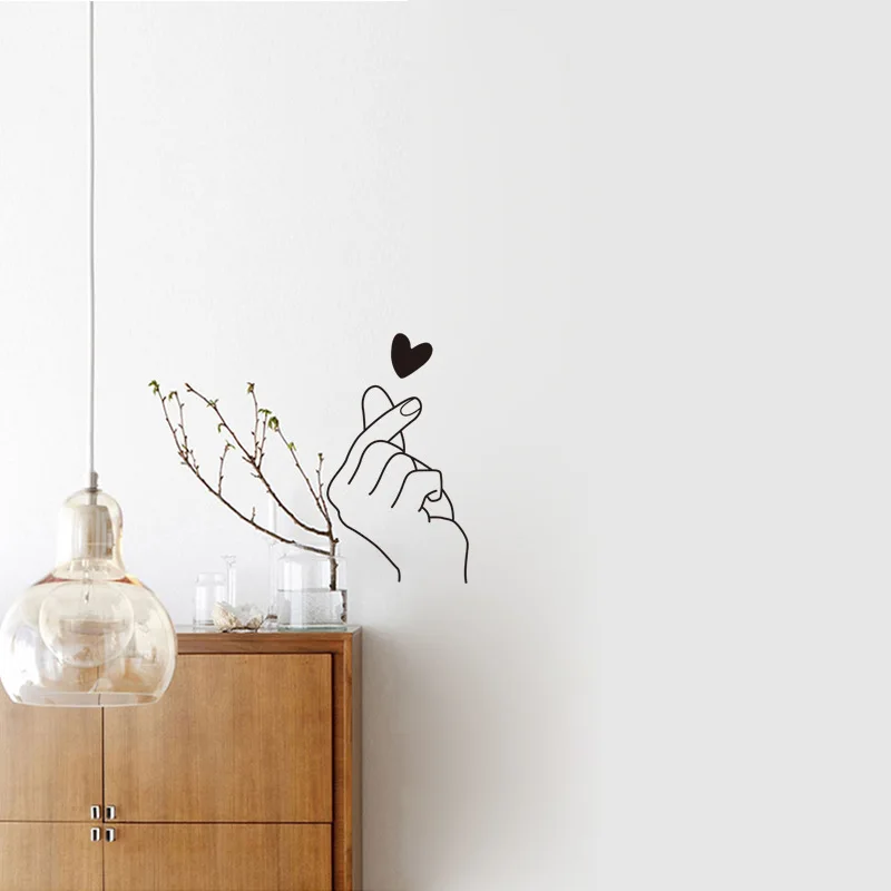 

Nordic Simple Style Decorative Wall Sticker for Girl Love Heart Dormitory Bedroom Sticker