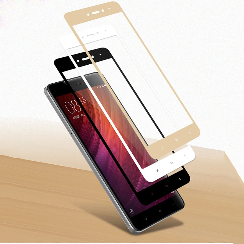 Закаленное стекло с полным покрытием для Xiaomi Mi5 Mi6 Mi5s Redmi 4 Pro Note глобальная версия 4X