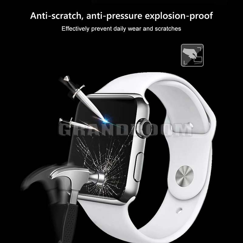 10 шт 3D протектор экрана стекло для Apple Watch Series 1 2 3 4 5 38 мм 40 мм 44 мм 42 мм полное покрытие Закаленное стекло Защитная пленка