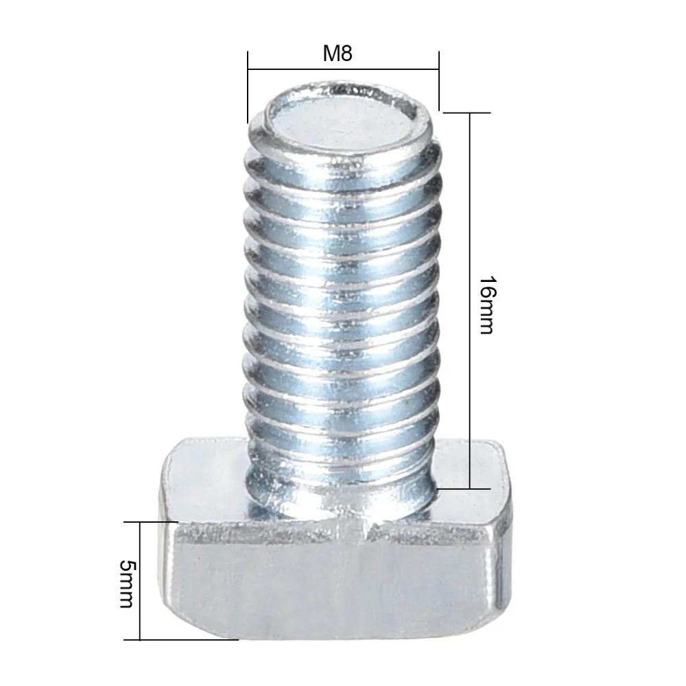 

T-bolt 40 Series M8, 20 шт./лот, резьба 16 мм