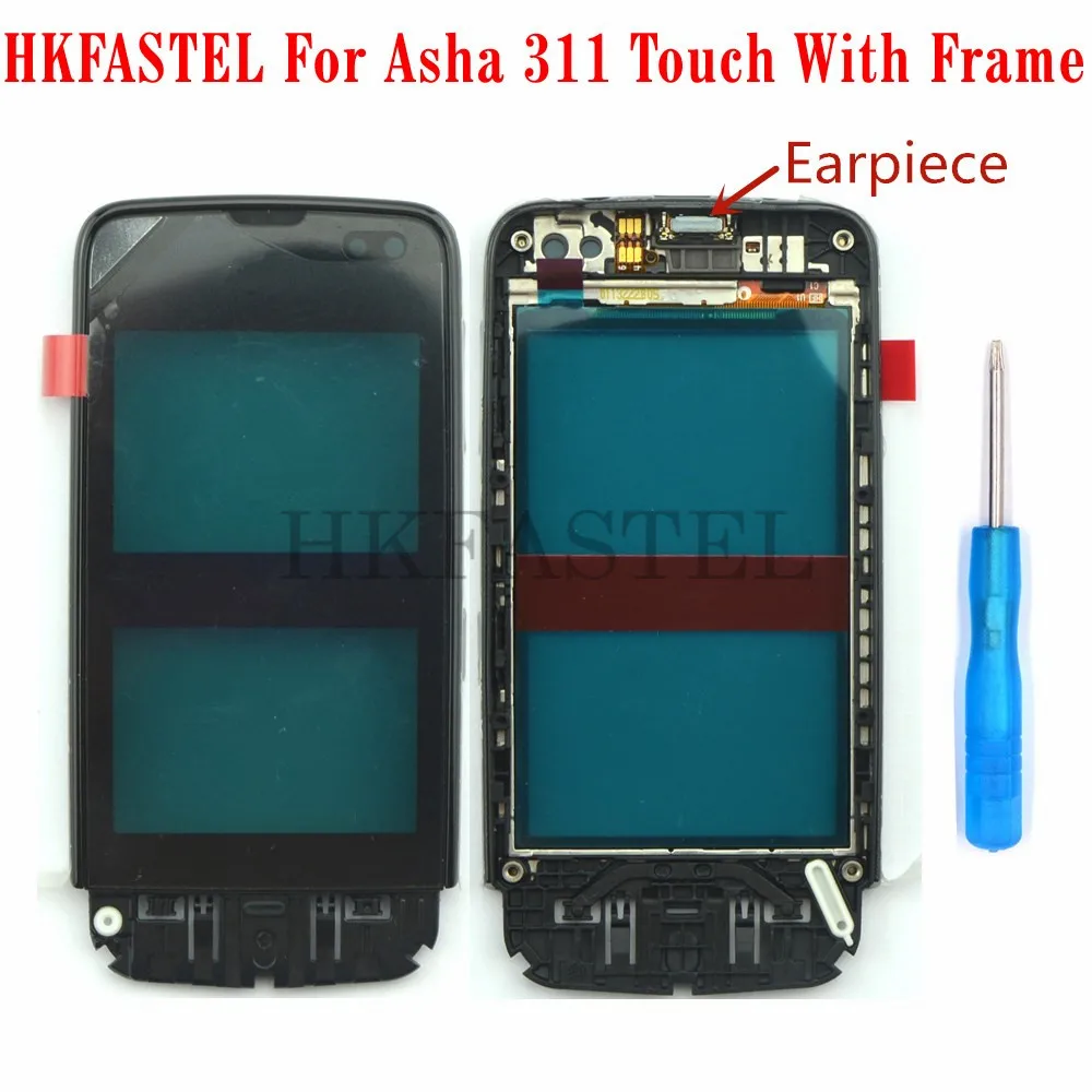 Hkfatel Оригинальный сенсорный чехол с рамкой для Nokia Asha 311 экран дигитайзером