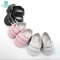 7cm mini baby white sports shoes sneakers for 43 cm toy new born dolls and american doll accessories