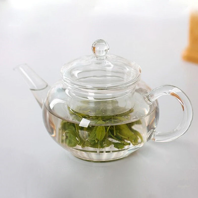 Прозрачный чайный горшок термостойкий стеклянный с китайским Infuser кофе цветок