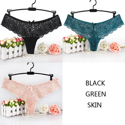 blackdarkgreenskin 3 шт., сексуальные кружевные трусики для женщин, нижнее белье, трусики-Танга Трусики сексуальное женское нижнее белье, штаны, интимное танга, трусики с низкой посадкой, стринги - Цвет: blackdarkgreenskin