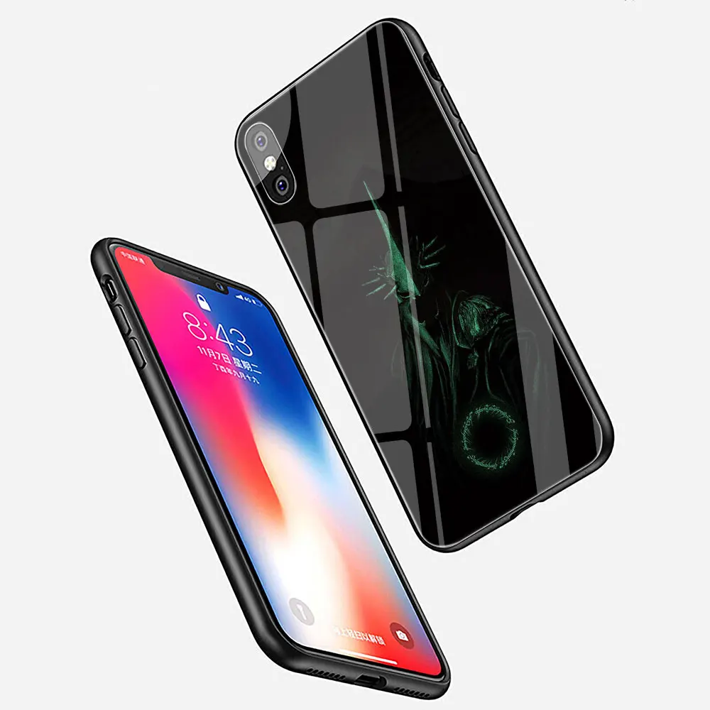 Властелин колец Хоббит закаленное стекло чехол для телефона чехол для iPhone 6 6S Plus 7 8 Plus X XS XR XS Max
