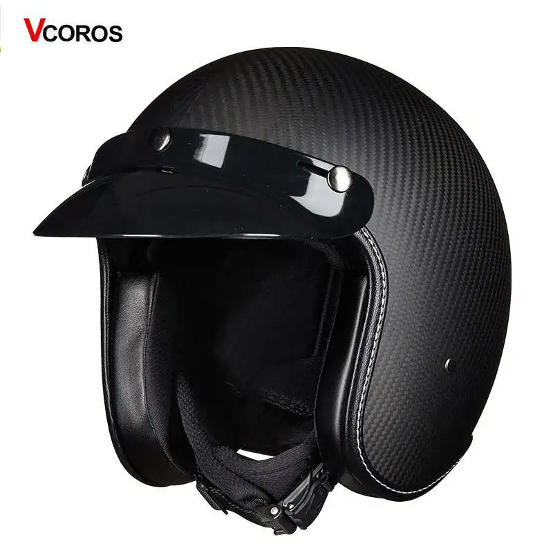 Винтажный мотоциклетный шлем VCOROS чоппер летняя защита для гонок с открытым лицом