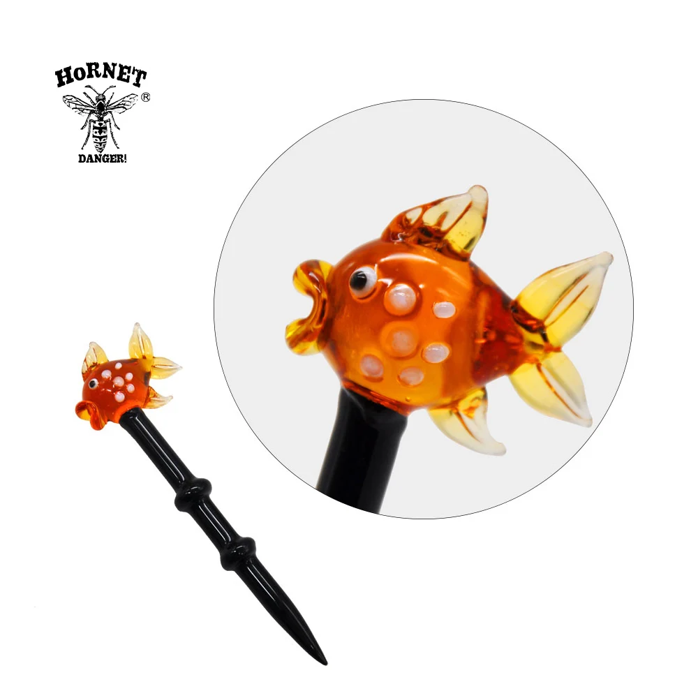 HORNET премиум стекло Dabbler 5 43 дюймов воск Dab инструмент Красочные толстые Pyrex Dabber