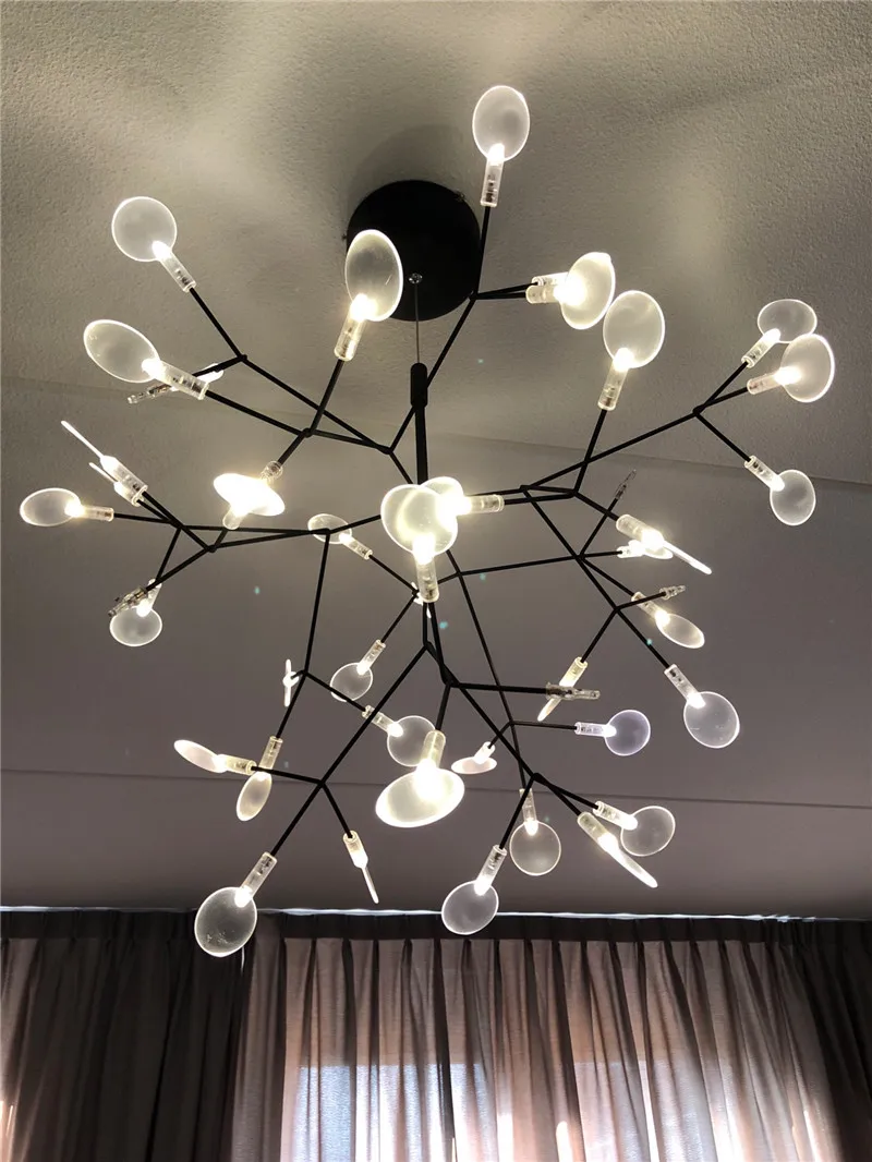 Современный Heracleum кулон в форме листика дерева светильник светодиодный светильник подвесные лампы Гостиная Искусство бар железное Освещение для дома, ресторана PA0217