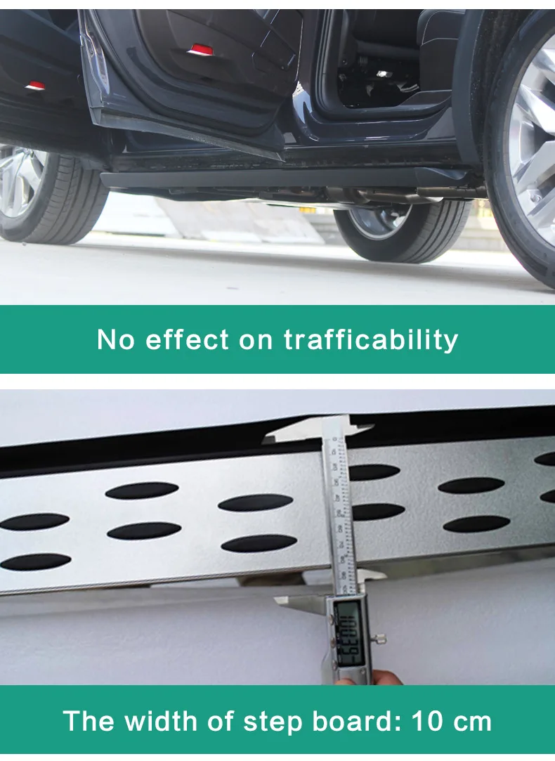 Side step running board side bar for Teramont Tigan Multivan To T-Rok T-Cross Tayron Tharu, high quality, heavy duty
