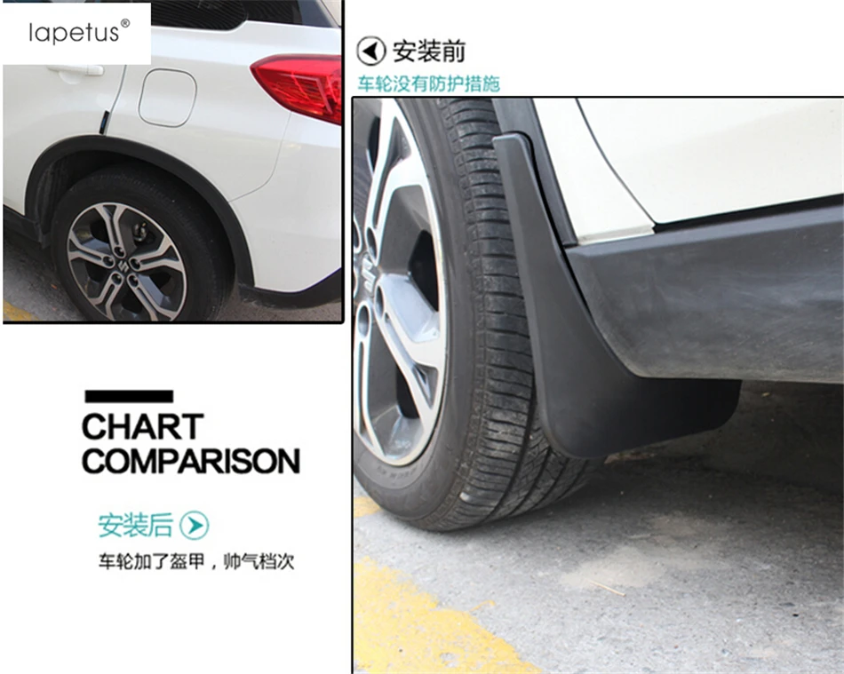 

Lapetus Accessories Fit For Suzuki Vitara Escudo 2015 - 2019 Mudguards Mud Flap Flaps Splash Guards Fender Protect Cover Kit