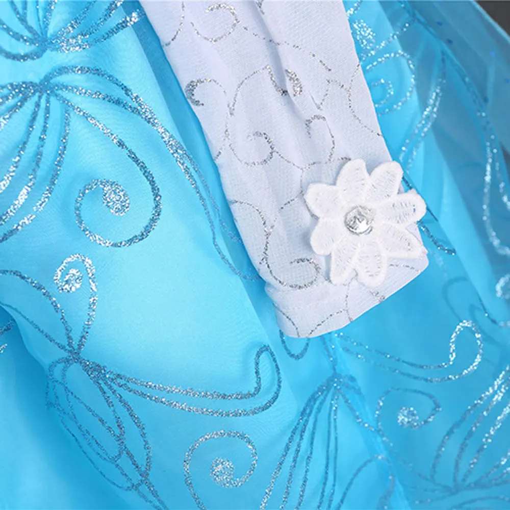 Sequins Adventure Role Play Costume Baby Girls Clothes Tulle Kids Party Full Dresses Little Girl Princess Mesh Dress With Cape | Детская