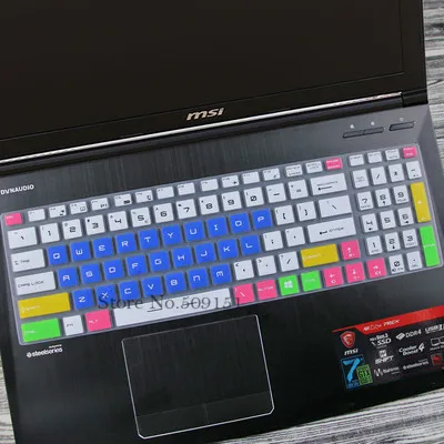 17,3 15,6 дюймовый ноутбук Клавиатура Защитная крышка для MSI GL62M GF62 GP63 gp62m GT63 GT63VR GL63 GF62VR GS72VR GF75 GV62 PL62 PL60 - Цвет: Color 2