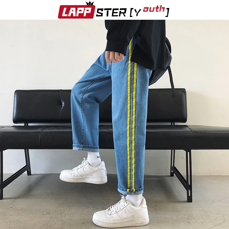 Мужские штаны-шаровары LAPPSTER джинсовые штаны с поясом уличная одежда 2020 широкие