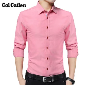 Новые брендовые модные мужские рубашки, облегающие деловые мужские рубашки высокого качества, повседневные розовые рубашки с длинным рукавом, мужские рубашки 5XL