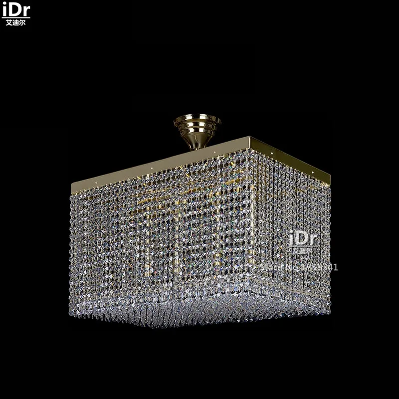 Квадратная модная индивидуальная хрустальная лампа Современная гостиная
