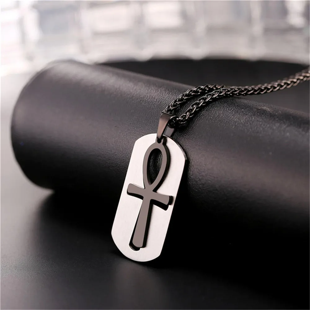 Новинка 2017 мужские ювелирные изделия бирка из нержавеющей стали черного цвета с