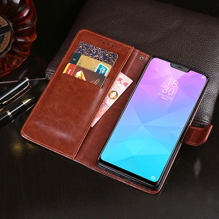 Чехол для OPPO Realme 2 чехол Pro чехол-кошелек из искусственной кожи задняя крышка