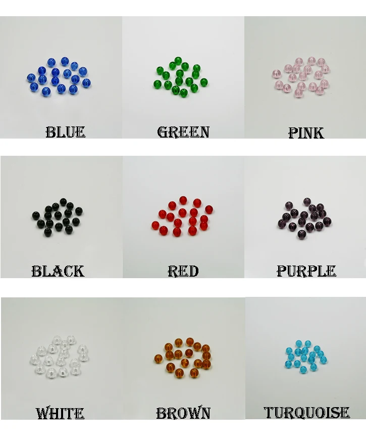 Горячая Акция 100 шт. 4 мм Разноцветные голубые белые черные красные розовые