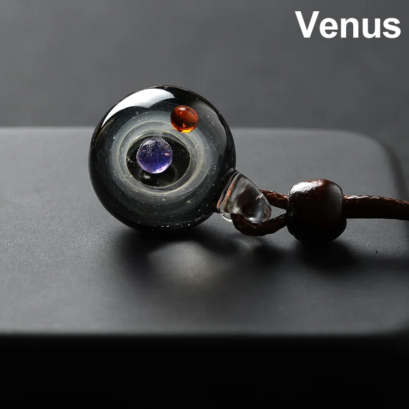 Ожерелье с хрустальным кулоном Галактика хрустальный шар HSJ88|Ожерелья подвеской|