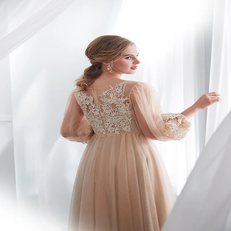 Forevergracedress платья подружки невесты цвета шампань 2019 A Line официальные свадебные для