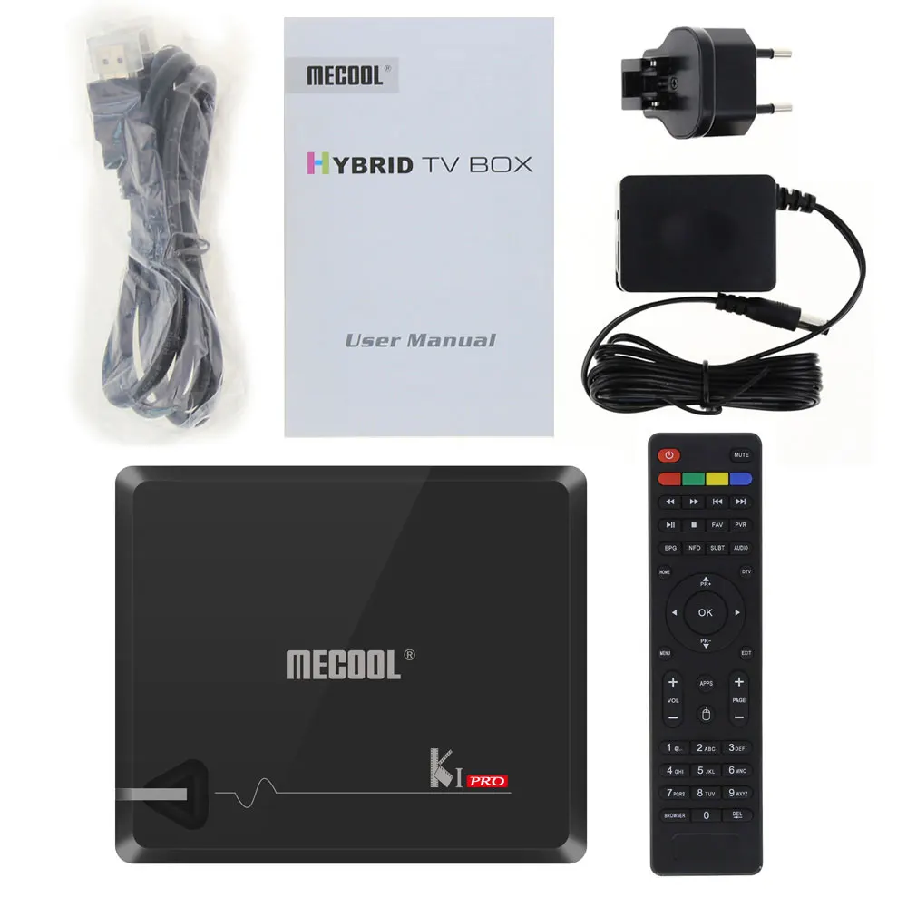 Mecool KI PRO 2 ГБ/16 ГБ DVB T2 S2 Android 7 1 ТВ приставка Amlogic S905D двойной WIFI HD спутниковый ресивер