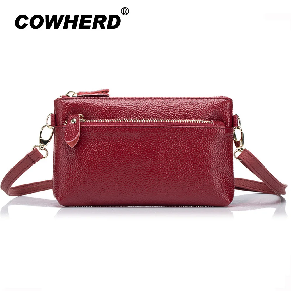 COWHERD/Новое поступление модная женская сумка из натуральной кожи мессенджер