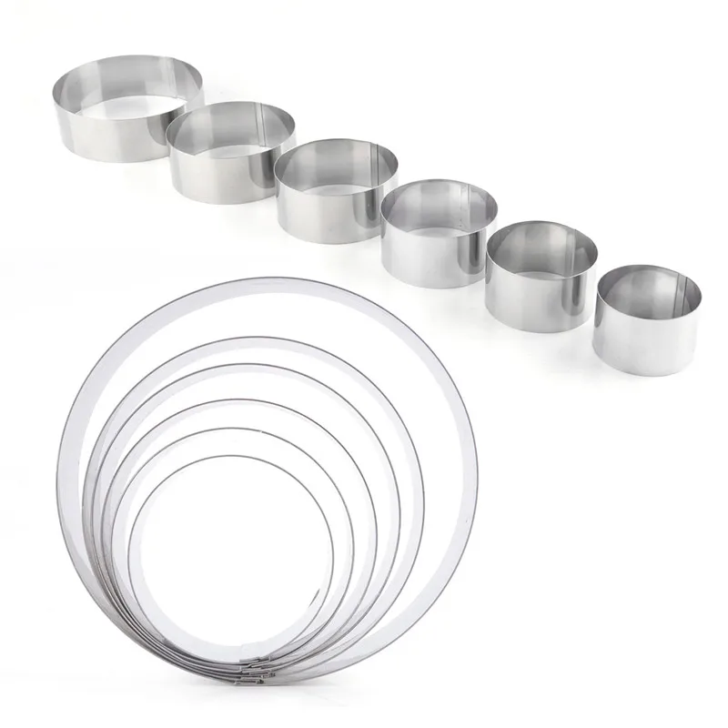 2017 серебряный браслет сделай сам с мусс торт кольца Нержавеющая сталь 6 шт./компл.
