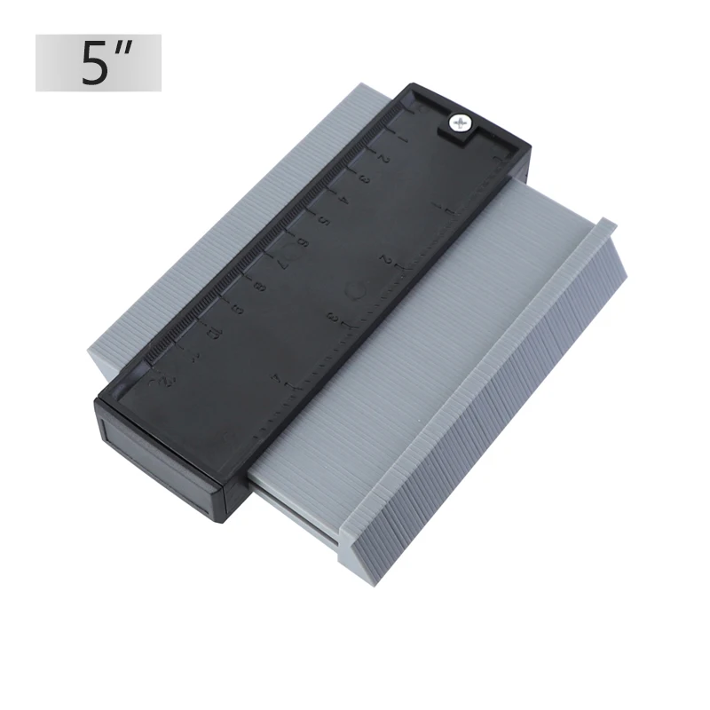 5inch-gray Профиль датчик 5/10/20 ''контур датчик дубликатор duplo и Пластик дюймов метрический профиль линейка для копирования нерегулярные Форма Дерево Лазерная маркировочная инструмент - Цвет: 5inch-gray