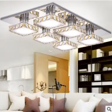 Креативная светодиодная хрустальная лампа для гостиной потолочный светильник с